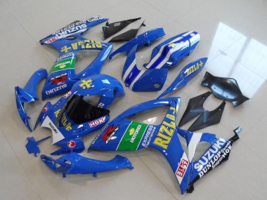 Billigste Suzuki GSXR 750 Motorrad Verkleidung 2006-2007 - Blau Weiss Grun Schwarz Gold Rizla