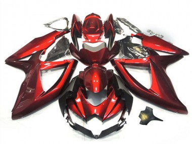 Billigste Suzuki GSXR 750 Motorrad Verkleidung 2008-2010 - Glanzendes Rot