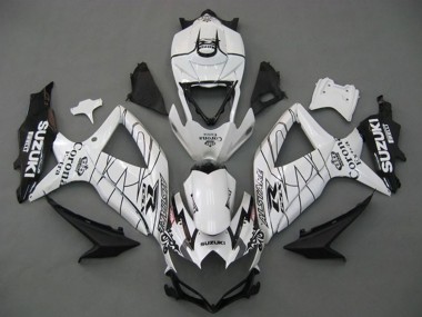 Billigste Suzuki GSXR 750 Motorrad Verkleidung 2008-2010 - Weiss Schwarz Corona Extra Alstare