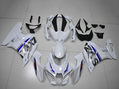 Billigste Suzuki GSXR 1000 Motorrad Verkleidung 2017-2024 - Weiss Blau