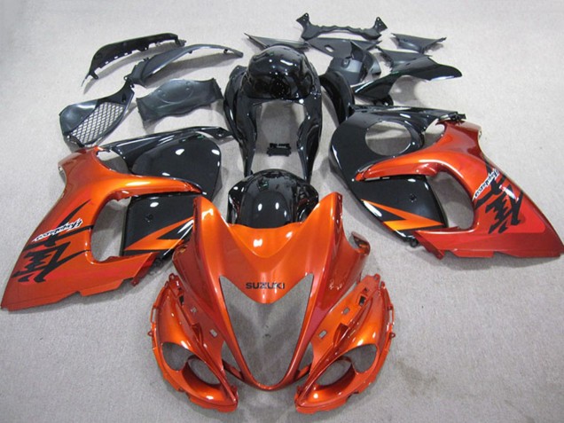 Billigste Suzuki GSXR 1300 Hayabusa Motorrad Verkleidung 2008-2020 - Orange Schwarz