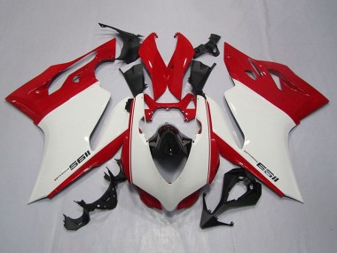 Billigste Ducati 1199 Motorrad Verkleidung 2011-2014 - Weiss Rot Schwarz