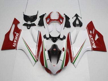 Billigste Ducati 1199 Motorrad Verkleidung 2011-2014 - Weiss Rot Schwarz Grun