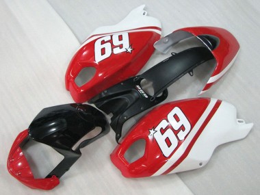 Billigste Ducati Monster 696 Motorrad Verkleidung 2008-2012 - Weiss Rot Glanzendes Schwarz 69
