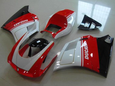 Billigste Ducati 916 Motorrad Verkleidung 1993-2005 - Weiss Rot Glanzendes Schwarz