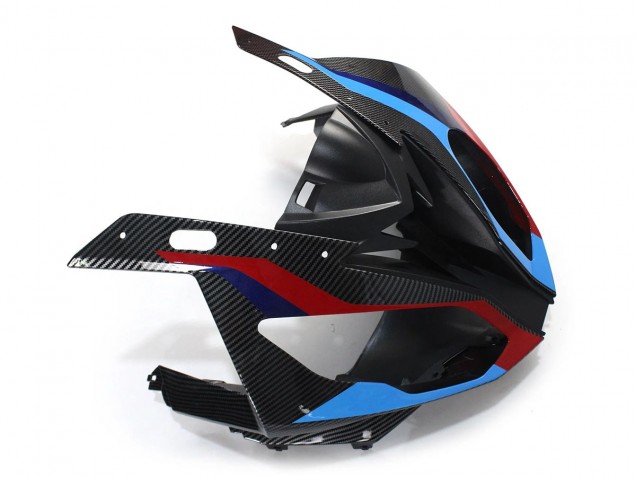 Billigste BMW S1000RR Motorrad Verkleidung 2015-2016 - Blau Rot Carbonfaser