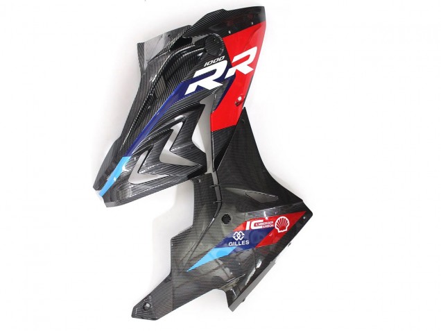 Billigste BMW S1000RR Motorrad Verkleidung 2015-2016 - Blau Rot Carbonfaser