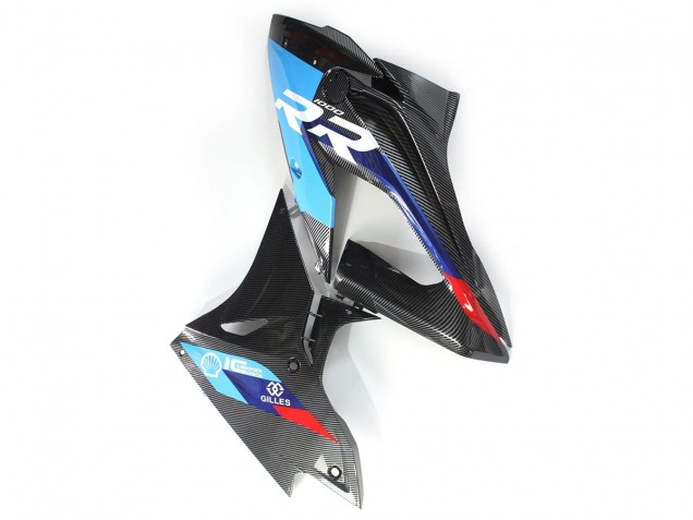 Billigste BMW S1000RR Motorrad Verkleidung 2015-2016 - Blau Rot Carbonfaser