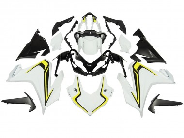 Billigste Honda CBR500R Motorrad Verkleidung 2022-2023 - Weiss Neon Gelb Matt Schwarz