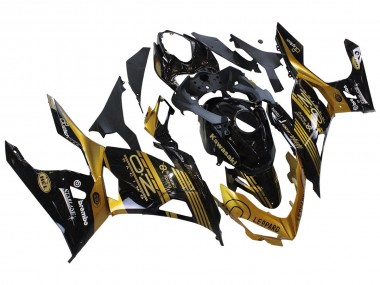 Billigste Kawasaki EX400 Motorrad Verkleidung 2018-2024 - Gold Glanzendes Schwarz