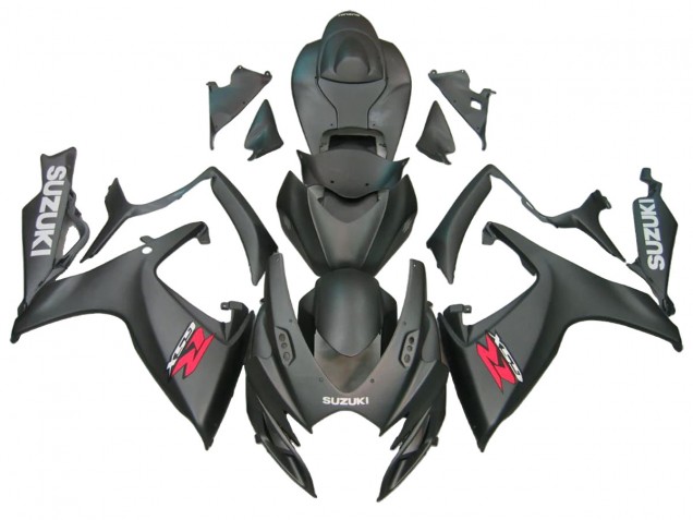 Billigste Suzuki GSXR 600/750 Motorrad Verkleidung 2006-2007 - Matt Schwarz