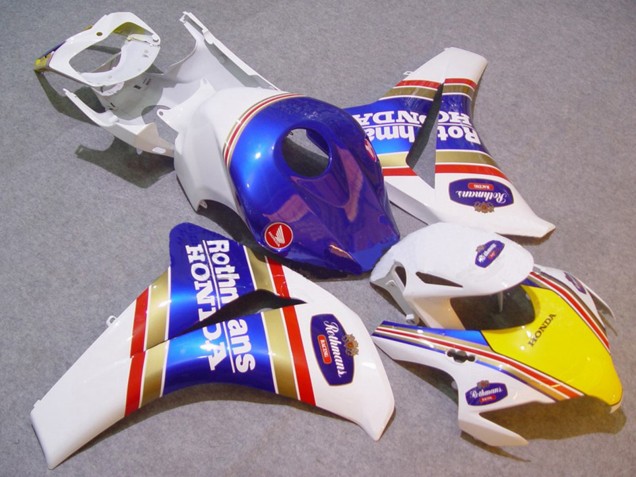 Billigste Honda CBR1000RR Motorrad Verkleidung 2008-2011 - Weiss Blau Gelb Gold Rothmans
