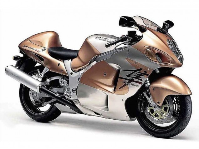 Billigste Suzuki GSXR 1300 Hayabusa Motorrad Verkleidung 1996-2007 - HellBraun Silber