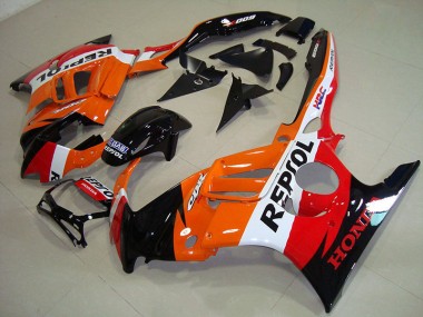 Billigste Schwarz Orange Repsol Honda CBR 600 F3 1995-1998 Verkleidung