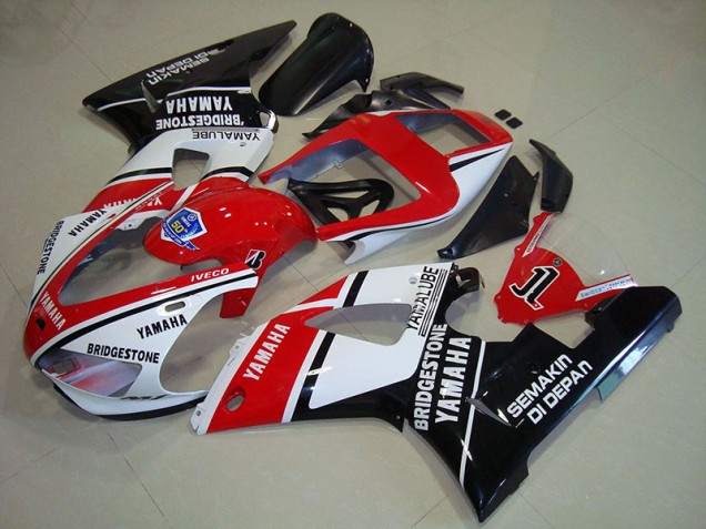 Billigste Schwarz Rote Aufkleber Yamaha R1 1998-1999 Verkleidungen