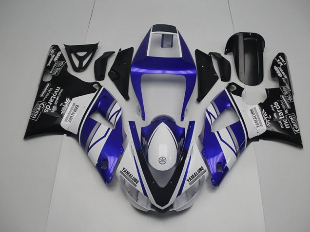 Billigste Blau Weiß Schwarz Yamaha R1 1998-1999 Verkleidungen