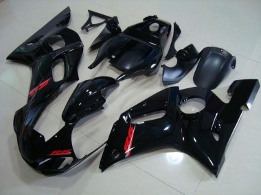 Billigste Glänzend Schwarz Rote Aufkleber Yamaha R6 1998-2002 Verkleidungen
