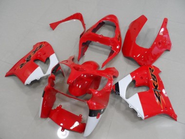 Billigste Rot und Weiß Kawasaki ZX9R 2000-2001 Verkleidungen