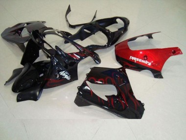 Billigste Rot Flamme Kawasaki ZX9R 2000-2001 Verkleidungen