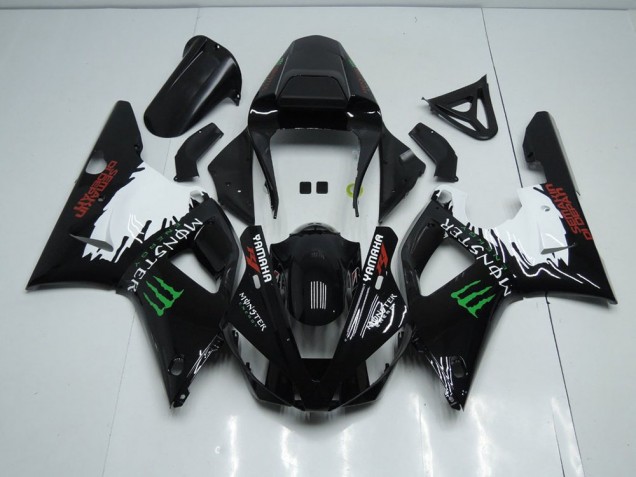 Billigste Schwarz Weißes Monster Yamaha R1 2000-2001 Verkleidungen