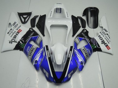 Billigste Blau Weiß ENEOS Monster Yamaha R1 2000-2001 Verkleidungen