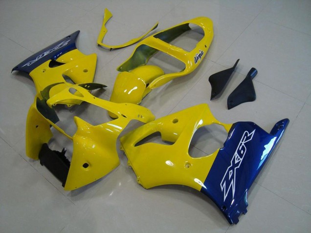 Billigste Gelb Blau Kawasaki ZX6R 2000-2002 Verkleidungen Billigste Gelb Blau Kawasaki ZX6R 2000-2002 Verkleidungen