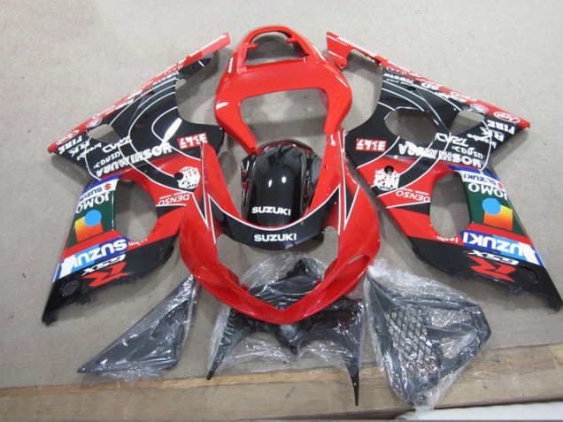 Billigste Rot Schwarz Denso Suzuki GSXR 1000 K1 2000-2002 Verkleidungen Billigste Rot Schwarz Denso Suzuki GSXR 1000 K1 2000-2002 Verkleidungen
