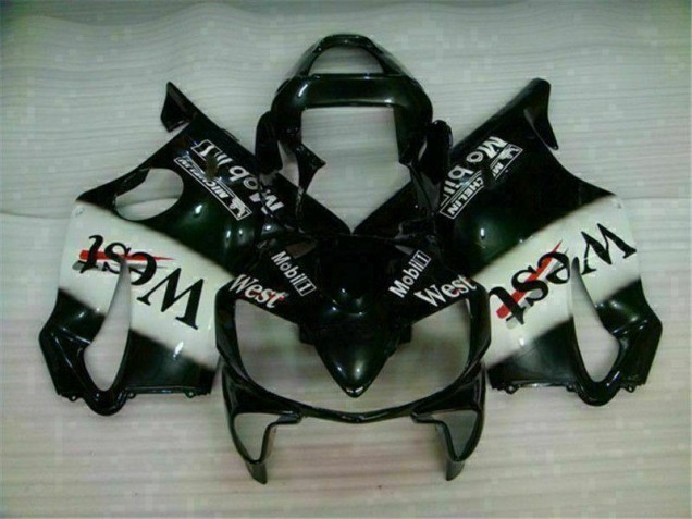 Billigste Weiß Schwarz West Honda CBR 600 F4i 2001-2003 Verkleidungen