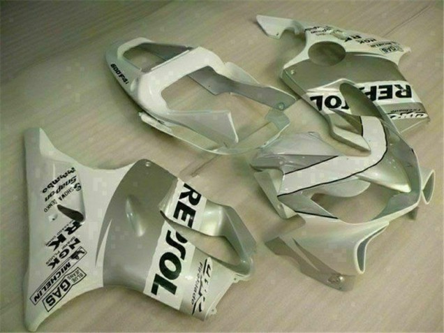 Billigste Weiß Silber Honda CBR 600 F4i 2001-2003 Verkleidungen