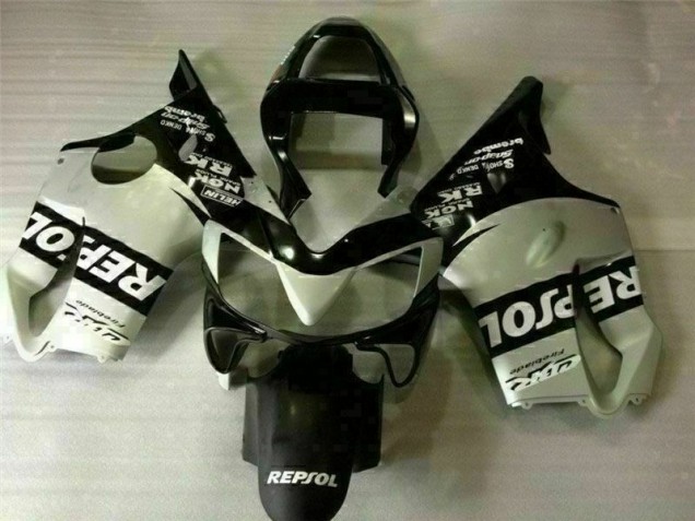 Billigste Schwarz Silber Repsol Honda CBR 600 F4i 2001-2003 Verkleidungen