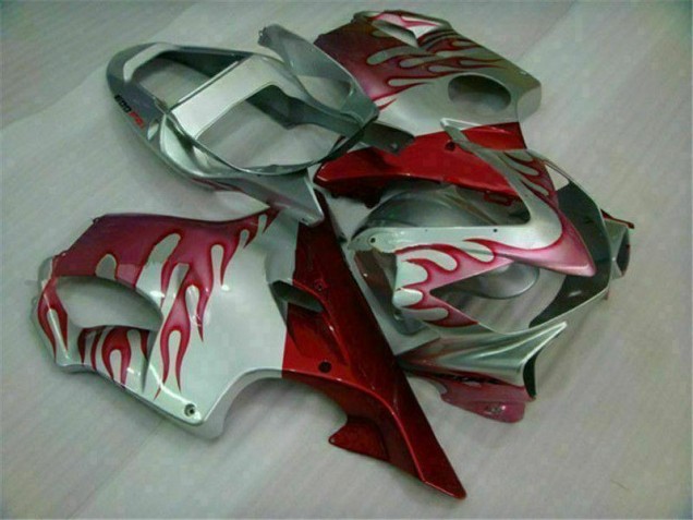 Billigste Rot Flamme Silber Honda CBR 600 F4i 2001-2003 Verkleidungen Billigste Rot Flamme Silber Honda CBR 600 F4i 2001-2003 Verkleidungen