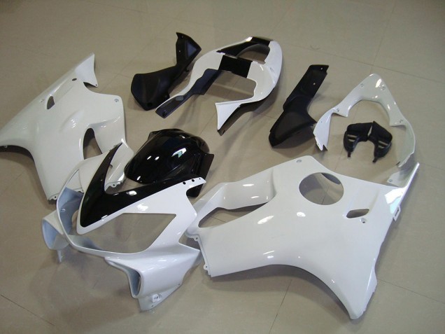 Billigste Weiß mit Schwarz Streifen Honda CBR 600 F4i 2001-2003 Verkleidungen