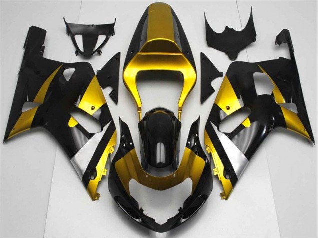 Billigste Gold Schwarz Suzuki GSXR 600 / 750 K1 K2 K3 2001-2003 Verkleidungen Billigste Gold Schwarz Suzuki GSXR 600 / 750 K1 K2 K3 2001-2003 Verkleidungen