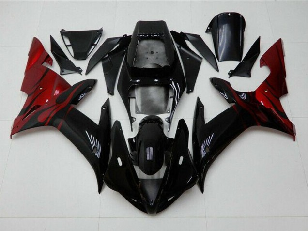 Billigste Schwarz Rot Yamaha R1 2002-2003 Verkleidungen Billigste Schwarz Rot Yamaha R1 2002-2003 Verkleidungen