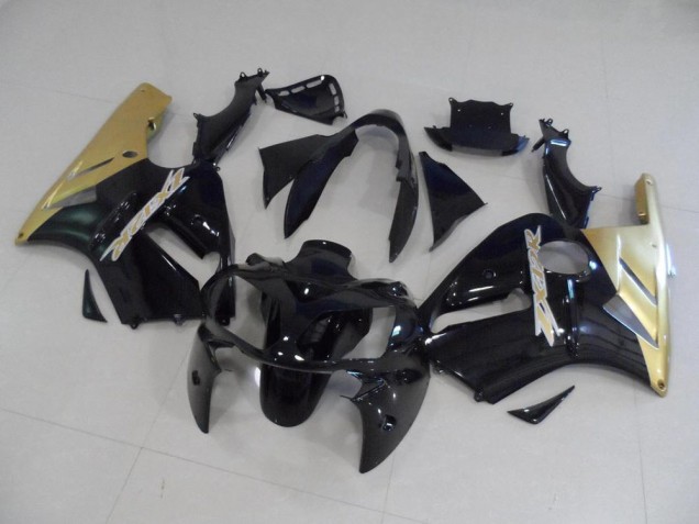 Billigste Schwarz und Gold Kawasaki ZX12R 2002-2006 Verkleidungen