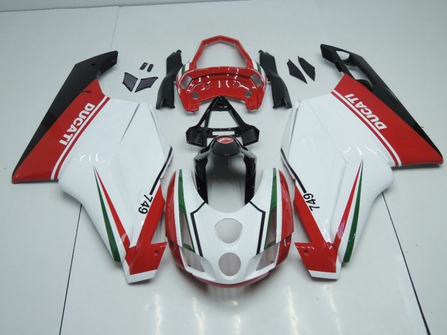 Billigste Weiß Rot mit Tail Open Ducati 749 999 2003-2004 Verkleidungen