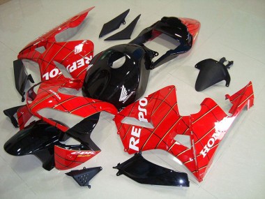Billigste Schwarz Spider Man Repsol Honda CBR 600 RR 2003-2004 Verkleidungen
