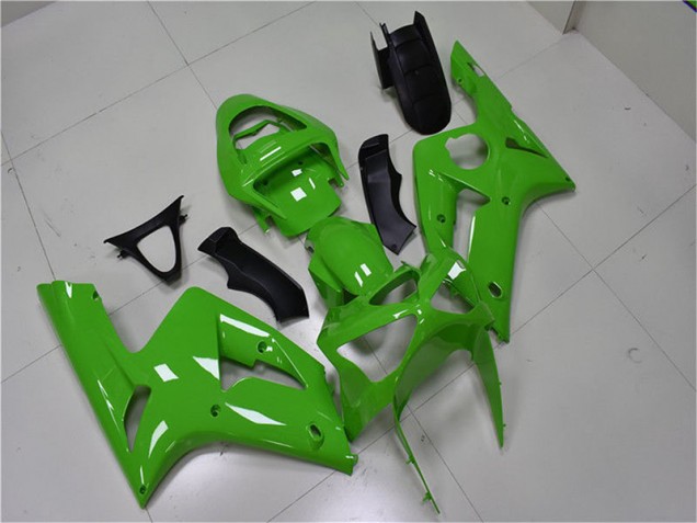 Billigste Grün Kawasaki ZX6R 2003-2004 Verkleidung Billigste Grün Kawasaki ZX6R 2003-2004 Verkleidung