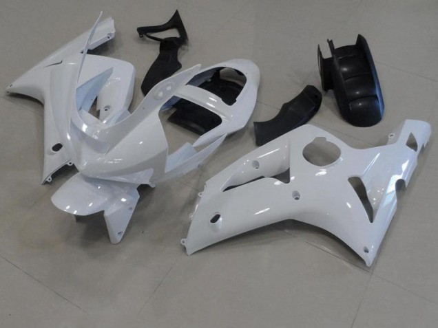 Billigste Weiß Kawasaki ZX6R 2003-2004 Verkleidungen Billigste Weiß Kawasaki ZX6R 2003-2004 Verkleidungen