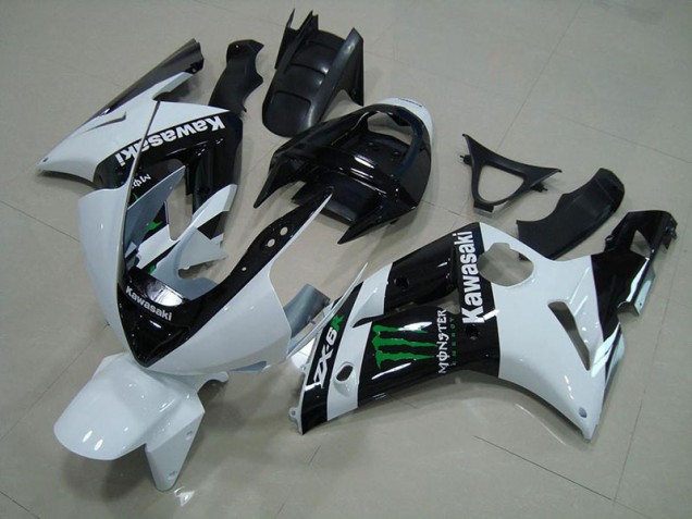 Billigste Weiß Monster Kawasaki ZX6R 2003-2004 Verkleidungen