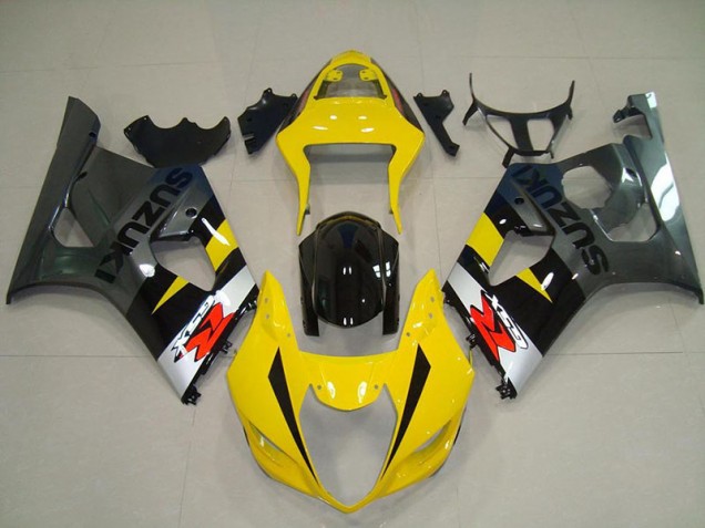 Billigste Gelb Grau Suzuki GSXR 1000 K3 2003-2004 Verkleidungen Billigste Gelb Grau Suzuki GSXR 1000 K3 2003-2004 Verkleidungen