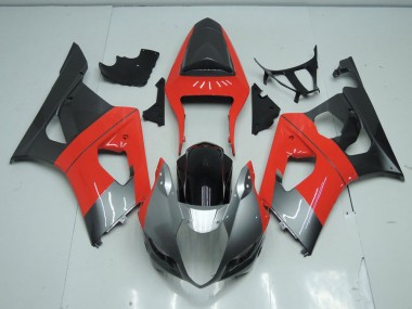 Billigste Rot und Grau Suzuki GSXR 1000 K3 2003-2004 Verkleidungen