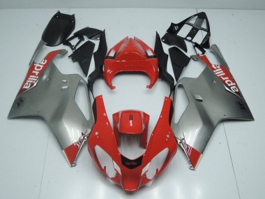Billigste Silber Und Rot Aprilia RSV 1000 2003-2006 Verkleidungen