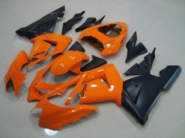 Billigste Orange Matt Schwarz Kawasaki ZX10R 2003-2005 Verkleidungen