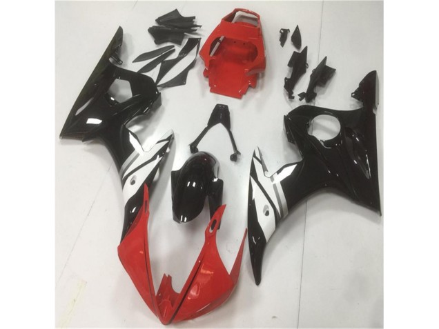 Billigste Rot Schwarz Weiß Yamaha R6 2003-2005 Verkleidungen Billigste Rot Schwarz Weiß Yamaha R6 2003-2005 Verkleidungen