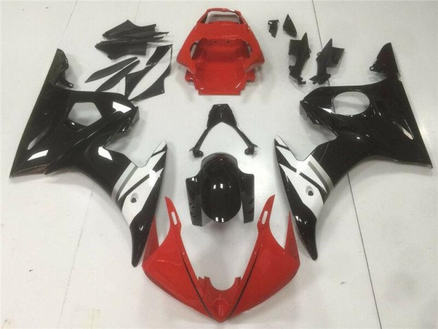 Billigste Rot Schwarz Weiß Yamaha R6 2003-2005 Verkleidungen Billigste Rot Schwarz Weiß Yamaha R6 2003-2005 Verkleidungen
