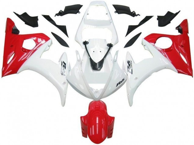 Billigste Weiß Rot Yamaha R6 2003-2005 Verkleidungen Billigste Weiß Rot Yamaha R6 2003-2005 Verkleidungen
