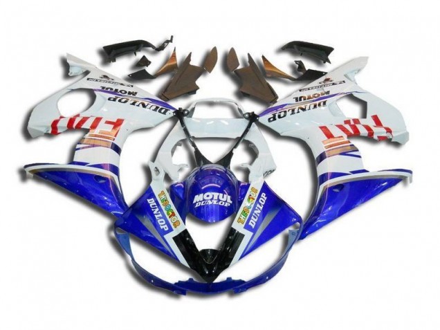 Billigste Weiß Blau Fiat Motul Dunlop Yamaha R6 2003-2005 Verkleidungen Billigste Weiß Blau Fiat Motul Dunlop Yamaha R6 2003-2005 Verkleidungen