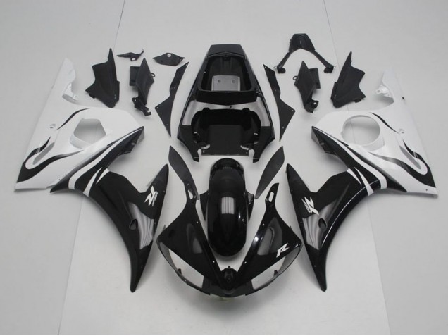 Billigste Schwarz Weiß Yamaha R6 2003-2005 Verkleidung Billigste Schwarz Weiß Yamaha R6 2003-2005 Verkleidung