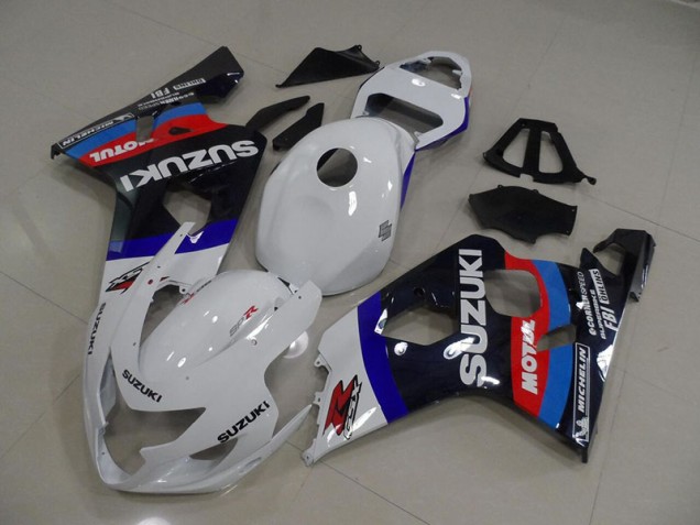 Billigste White Blau Motul Suzuki GSXR 750 K4 2004-2005 Verkleidungen Billigste White Blau Motul Suzuki GSXR 750 K4 2004-2005 Verkleidungen